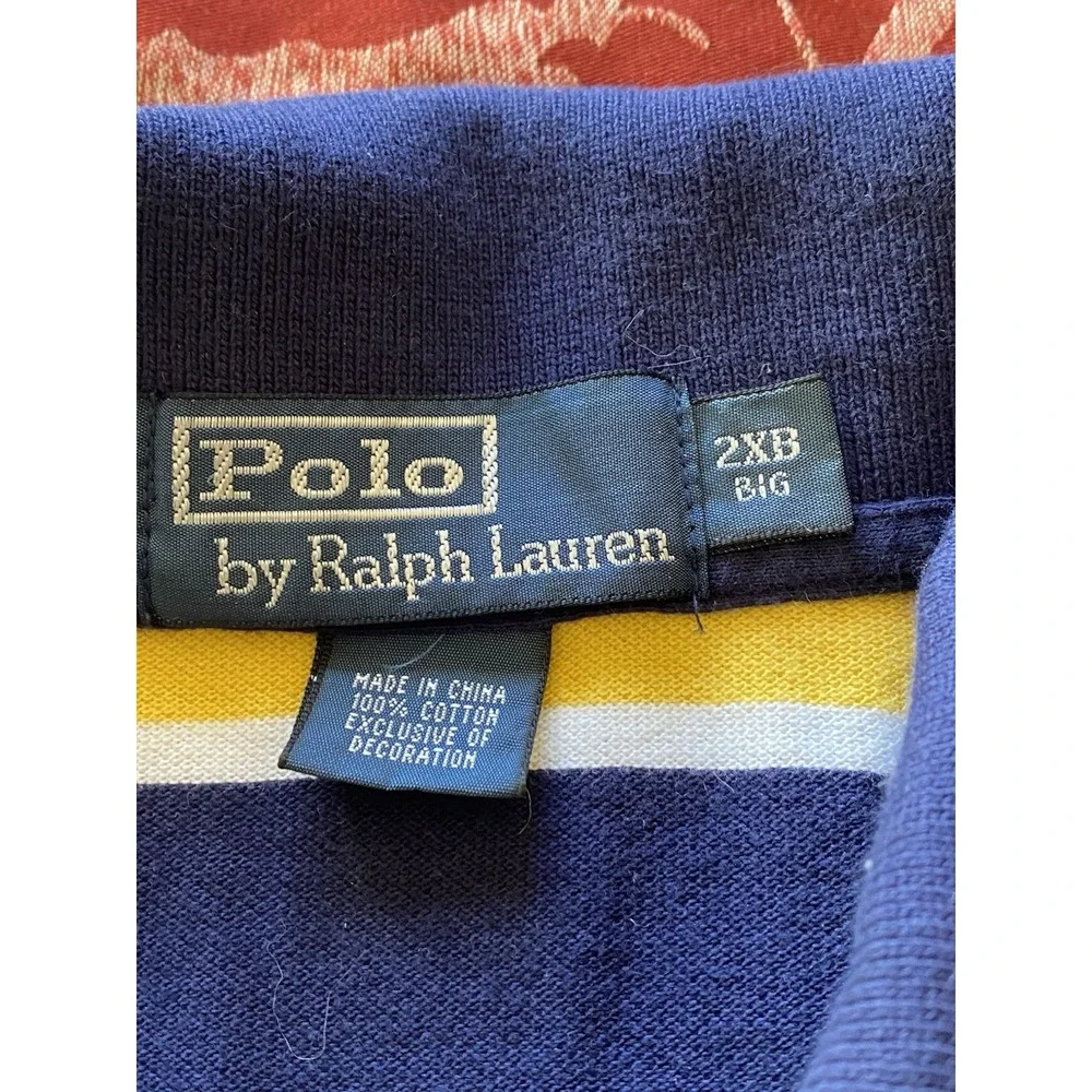Ralph Lauren Big Pony Polo 90s Shirt 2X Big Rugby Preppy Golf s42